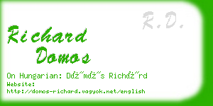 richard domos business card